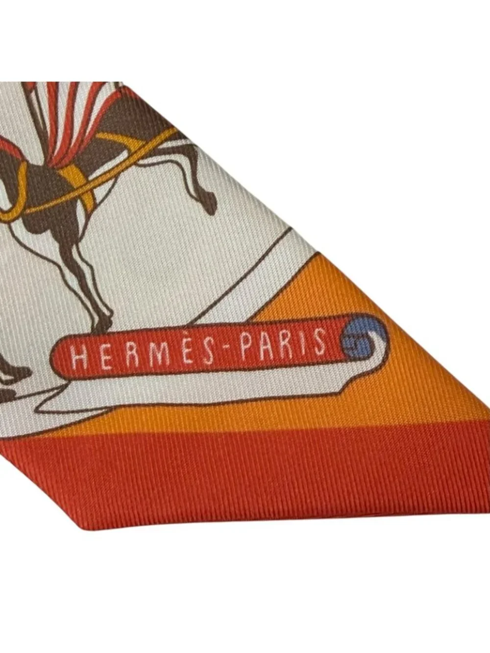 Hermes Exposition Universelle Silk 100% Scarf Orange Multi - Picture 4 of 7